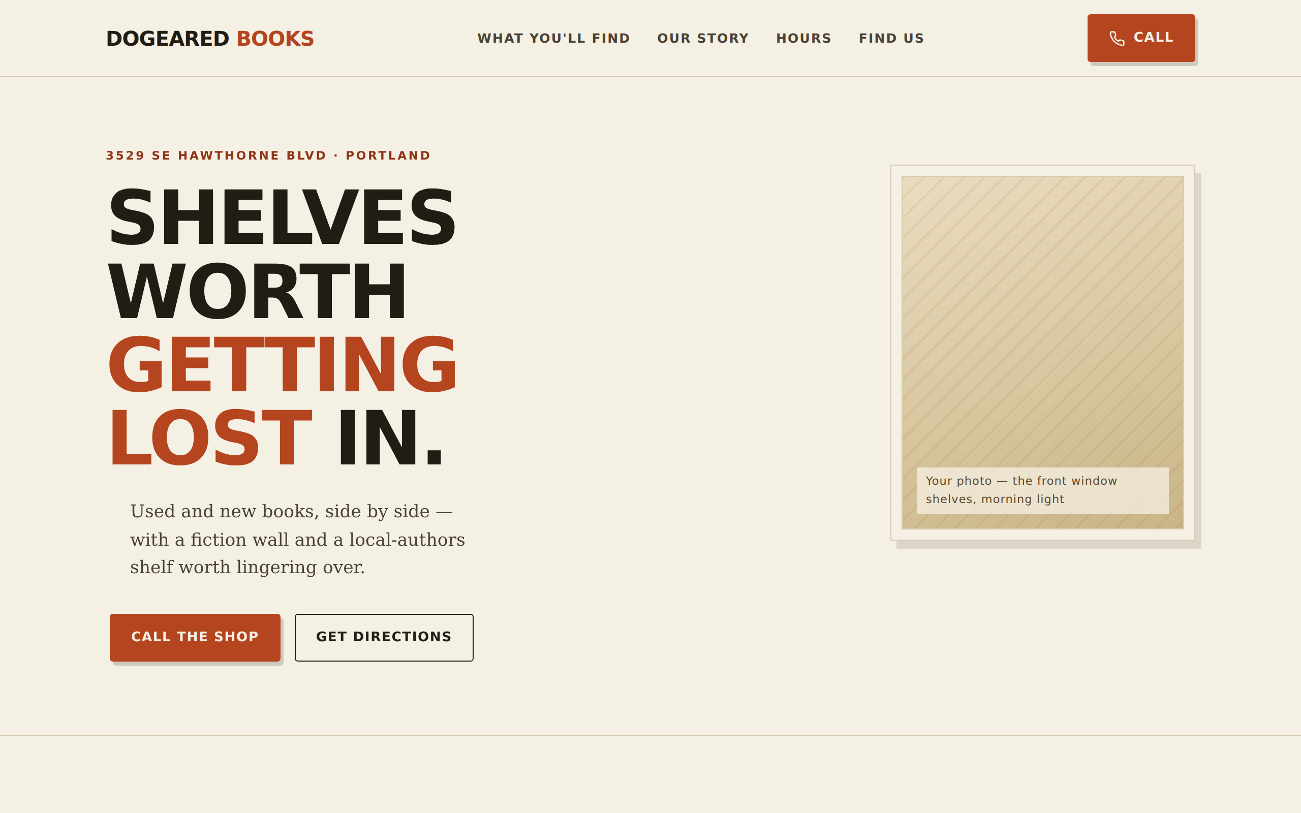 A generated bookshop website